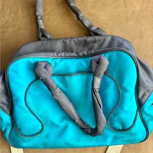 Lululemon Athletica Teal and Gray Gym Bag